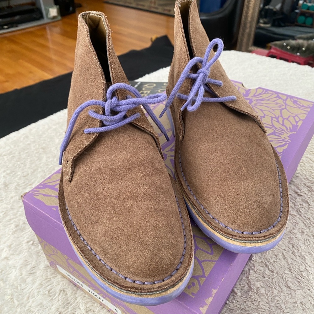 VELDSKOEN VELLIES The Original with Violet laces AND SOLES w7/m5 Unisex